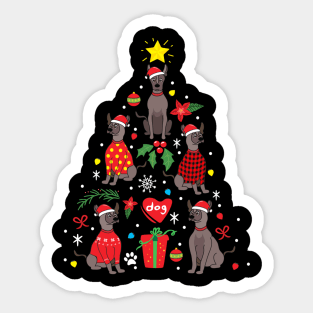 Xoloitzcuintli Christmas Sticker